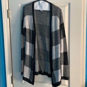 Patch color cardigan